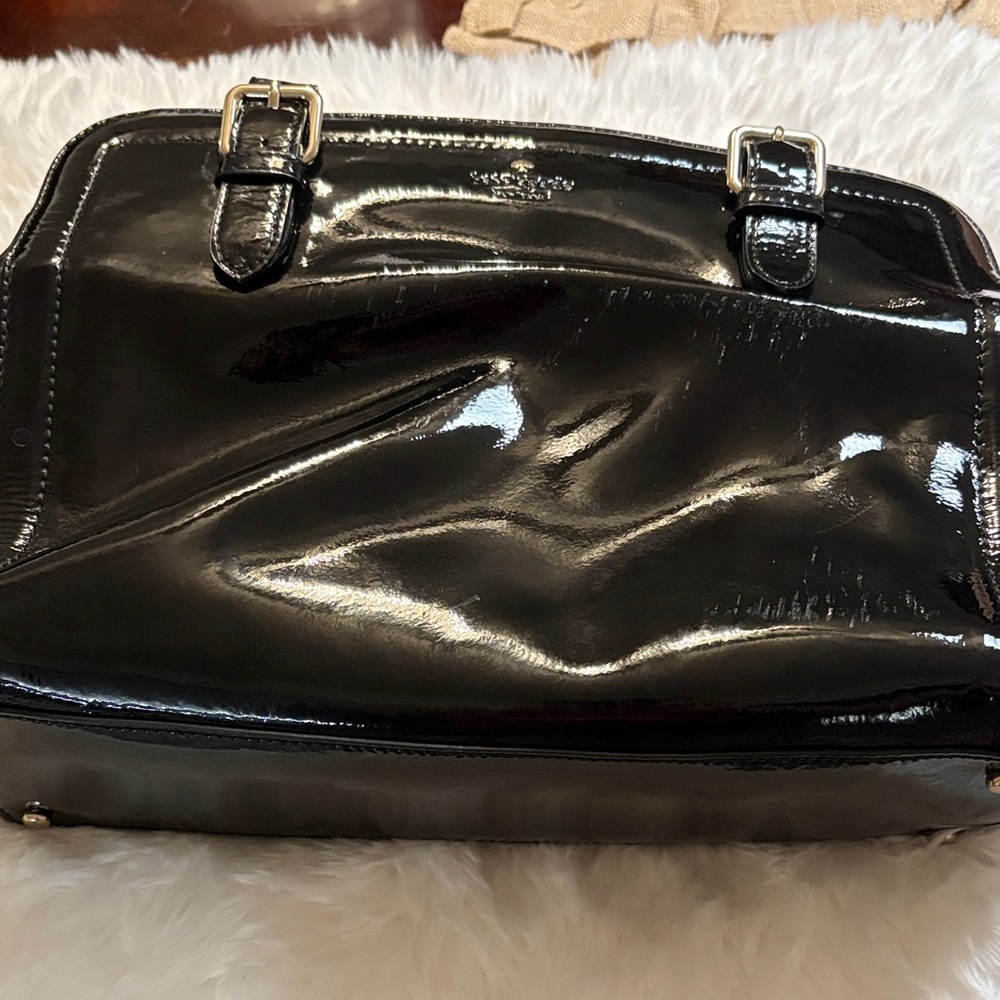 Kate Spade Shiny Black Patent Leather Satchel